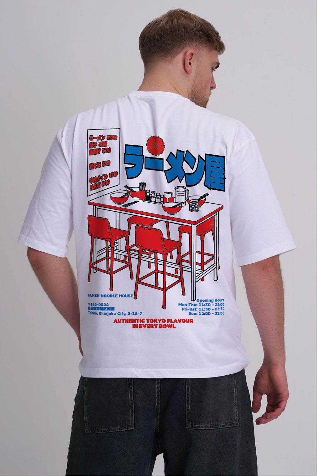WHITE RAMEN NOODLE HOUSE TEE