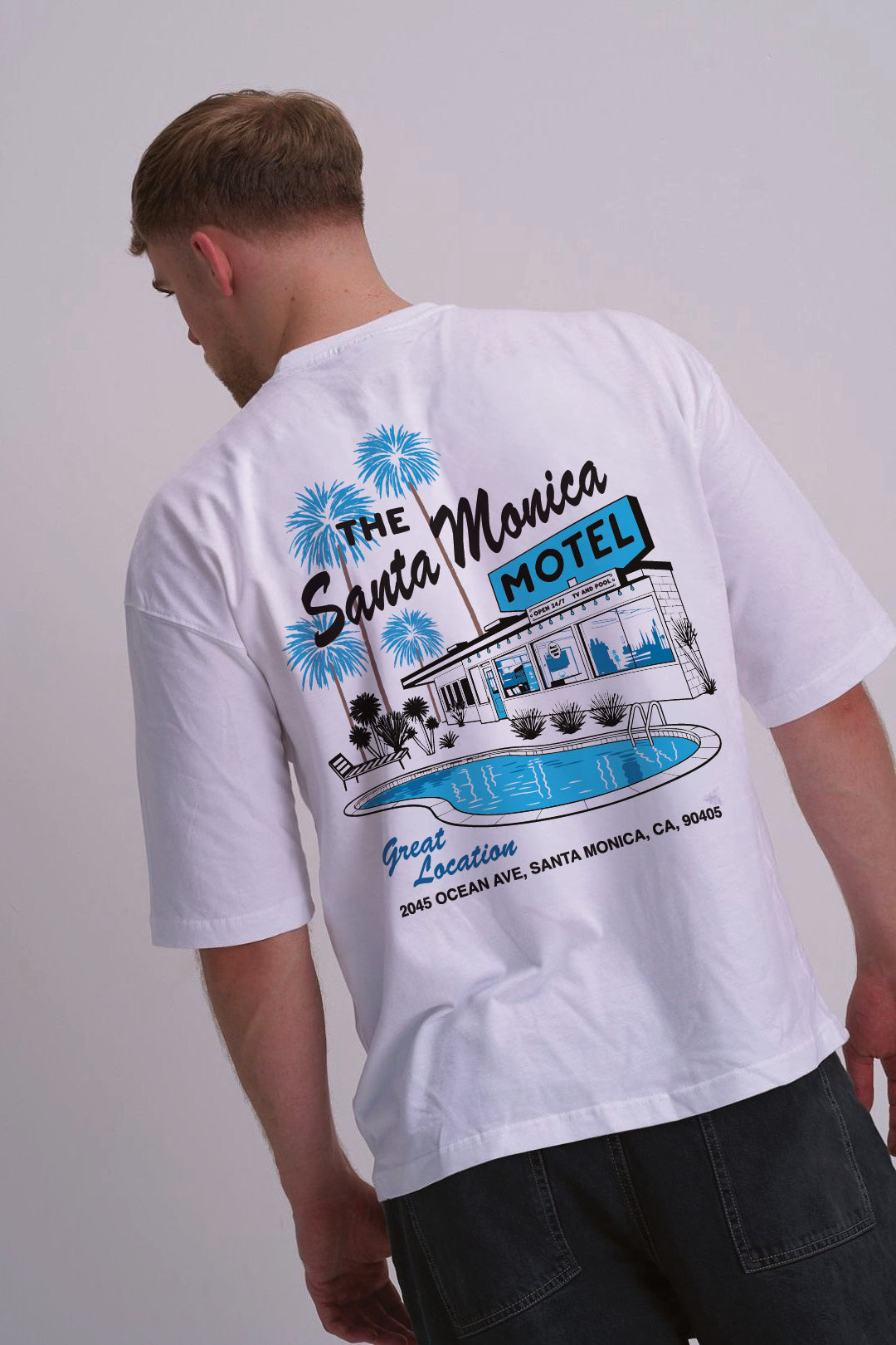 WHITE SANTA MONICA TEE