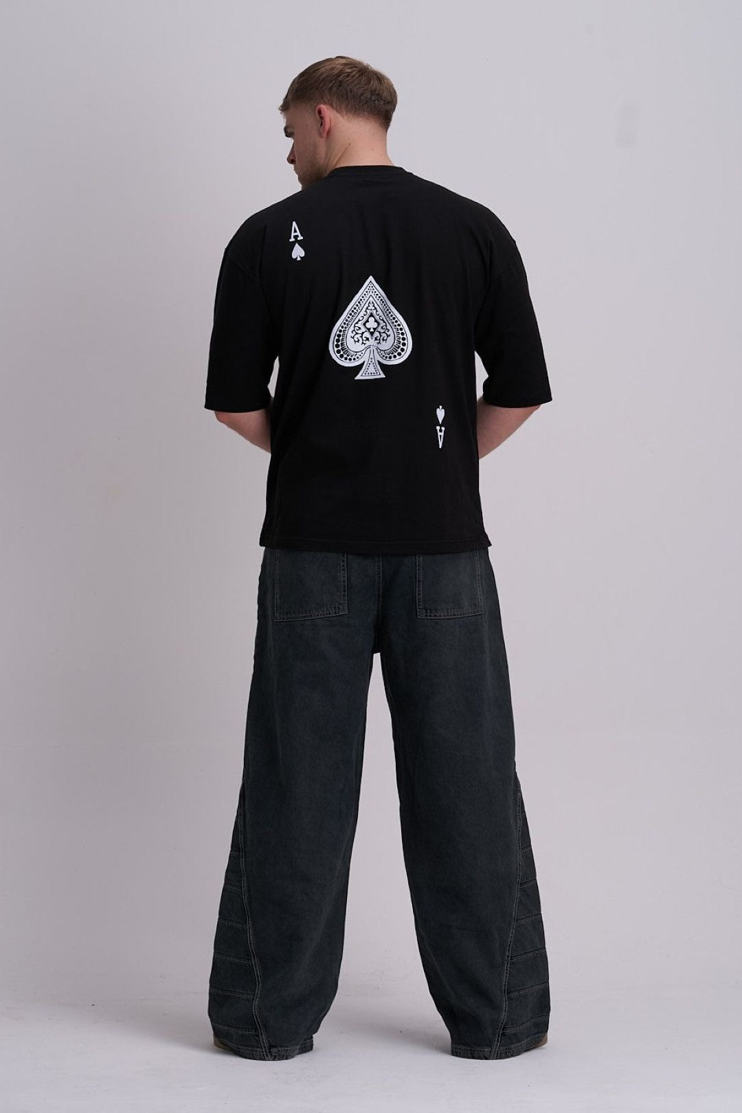BLACK ACE OF SPADES TEE – SYXTH CLOTHING