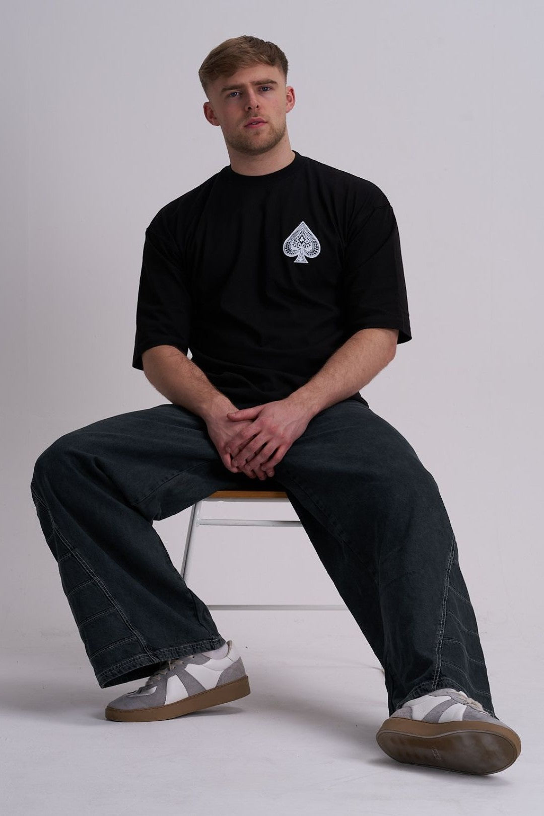 BLACK ACE OF SPADES TEE – SYXTH CLOTHING
